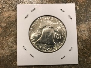 1963 Ben Franklin Silver Half Dollar 90% Silver AU