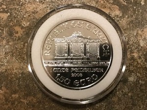 2008 Austrian Philharmonic 1 oz Silver .999 Fine Silver
