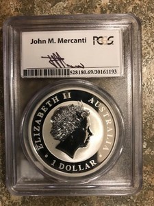 2014-P Australian Silver Wedge Tailed Eagle PCGS MS 69 (Mercanti Signed)