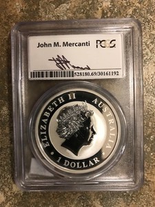 2014-P Australian Silver Wedge Tailed Eagle PCGS MS 69 (Mercanti Signed)