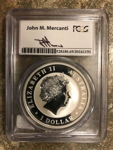 2014-P Australian Silver Wedge Tailed Eagle PCGS MS 69 (Mercanti Signed)
