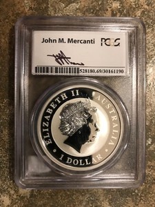 2014-P Australian Silver Wedge Tailed Eagle PCGS MS 69 (Mercanti Signed)