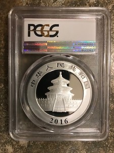 2016  China Silver Panda 30 g. Silver PCGS MS70 (First Strike Rare Red Label)