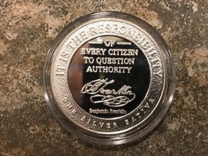 1 oz .999 Silver Sativa Marijuana Liberty Leaf USA 1 Troy Round