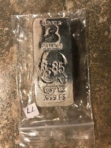 6.85 oz Cast-Poured Silver Bar by Bunker Bullion