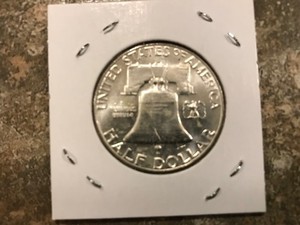 1963 Ben Franklin Silver Half Dollar 90% Silver AU