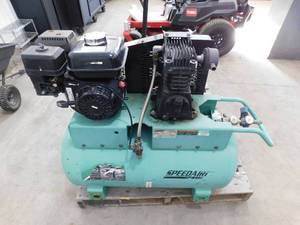 Portable Gas Air Compressor 1 Stage, 6.5 hp Engine, Honda, 13.9 cfm  90 psi, Horizontal