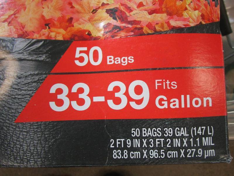 lot 28 image: LOT OF 2 BOXES HDX 33-39 Gal. Black Heavy Duty Drawstring Trash Bags (50-Count) - For Outdoor and Yard Waste (BOXES MAY BE OPENED OR DAMAGED)