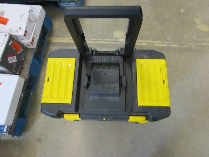 lot 32 image: STANLEY Essential 19 in. 3-in-1 Detachable Mobile Work Box (CLIPS TO HOLD PIECES TOGETHER MISSING, SEE PHOTOS)