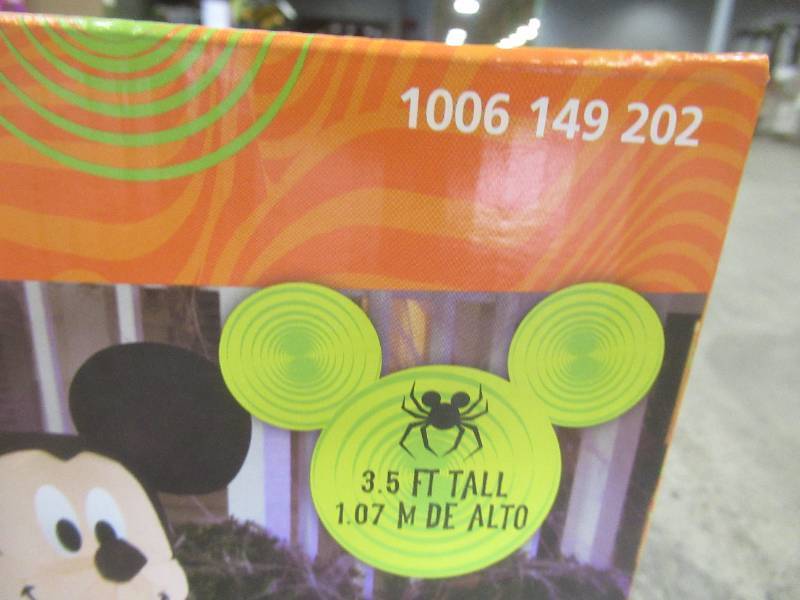 lot 19 image: Gemmy Mickey Skeleton Halloween Inflatable 3.5ft (BRAND NEW)