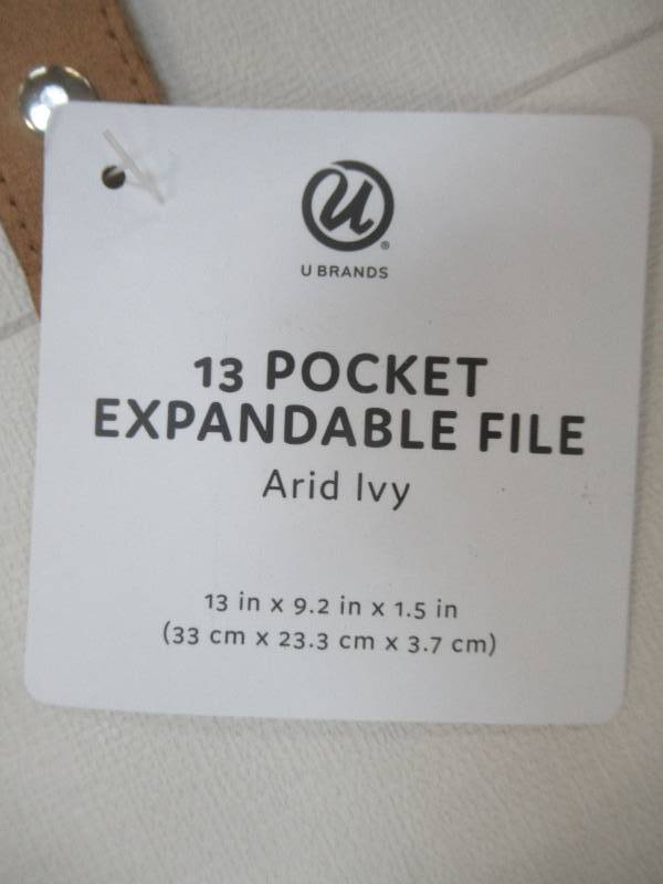 lot 573 image: (3) 13 Pocket Expandable File Holders - SOLD AS IS
