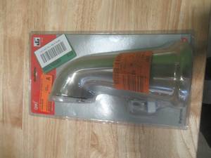 lot 221 image: 8.3 Simple Touch Tub Spout in Brushed Nickle.