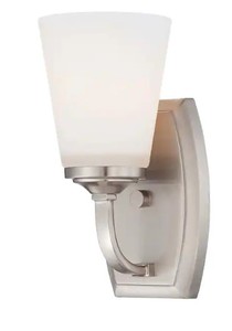 lot 233 image: Minka Lavery Overland Park 1-Light Brushed Nickel Bath Light