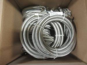 lot 272 image: (10 Pack) 14 x 14 x 10 Ft. Stainless Steel Ice Maker Supply Lines