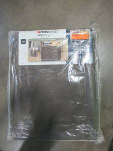 lot 283 image: (3 Pack) ClosetMaid ShelfTrack Canteen Fabric Hamper with Frame - M, Nickel Frame, 24 x 20 x 17  - NEW
