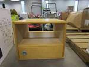 lot 187 image: CUBBY CABINET WITH 1 DRAWER.  NO LEGS.