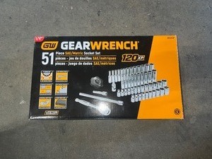 GEARWRENCH 120XP 14 in. Drive 6-Point Standard & Deep SAEMetric Ratchet and Socket Mechanics Tool Set (51-Piece)