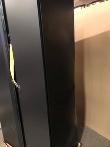 Husky Extra Wide Heavy Duty Welded 20-Gauge Steel Freestanding Garage Cabinet in Black (42 in. W x 82 in. H x 24.6 in. D)