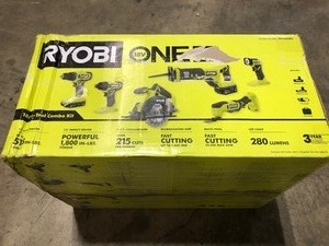 RYOBI ONE 18V Cordless 6-Tool Combo Kit with 1.5 Ah Battery, 4.0 Ah Battery, and Charger
