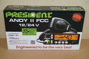 lot 2 image: President Andy II FCC 1224 V AM Transceiver CB Radio