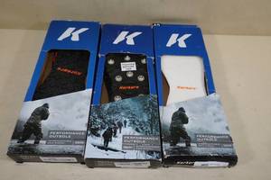 lot 54 image: 3 Korkers Size 13 Interchangeable Sole Systems -Kling-On, Carbide Spike, Plain Felt