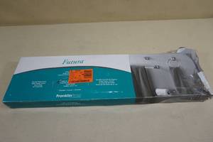 lot 57 image: New Futura 4-Piece Chrome Bath Accessories -Robe Hook, Toilet Paper Holder, Towel Ring and Bar