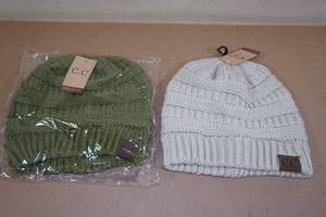lot 78 image: 2 New C.C. Beanies