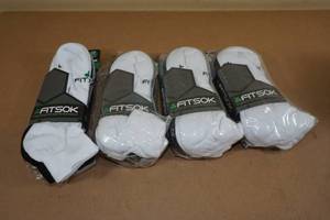 lot 79 image: 4 Packs Fitsok Athletic Socks -Mens Large