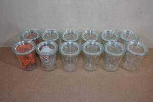 lot 84 image: 12 Weck 760 Mini Mold Jars -5.4 ounces