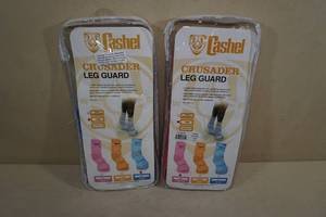 lot 105 image: Cashel Crusader Leg Guards - Breast Cancer Pink, Blue