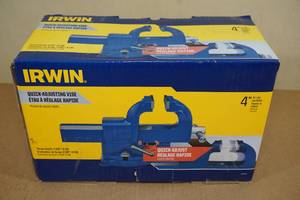 lot 132 image: NEW Irwin 4 Quick-Adjusting Bench Vise