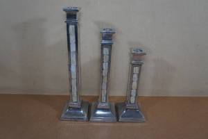 lot 216 image: Towle 3 Mother of Pearl Candle Stick Holders