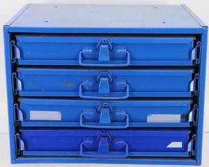 Durham 4drawer Metal Parts Bin w Trays