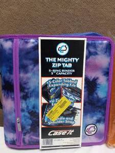 lot 25 image: THE MIGHTY ZIP TAB & (4) 3 RING BINDER
