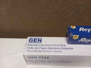 lot 30 image: (2) LARGE ROLLS OF ALUMINUM FOIL