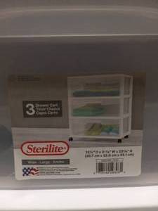 lot 51 image: STERILE 3 DRAWER CART