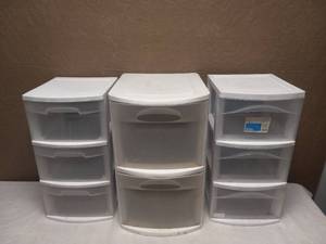 lot 71 image: (3) WHITE STORAGE CONTAINERS