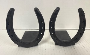 lot 58 image: Metal Horseshoes and Bookends