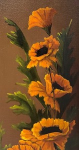 lot 54 image: Orange Poppies Original Framed Art by Jean Hill