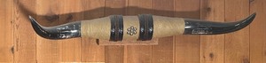lot 64 image: Branded Sign and Horn Decor