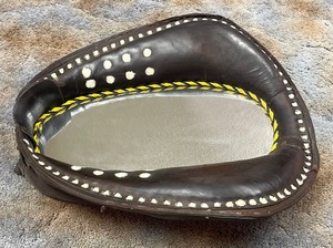 lot 131 image: Genuine Leather Horse Collar Wall Mirror