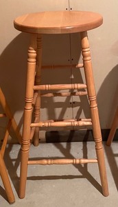 lot 114 image: Trio of  Wooden Stools