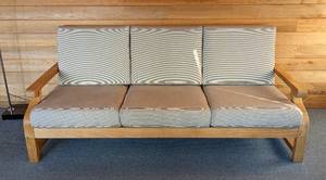 lot 18 image: Kingsley Bate Teak Wood Sofa