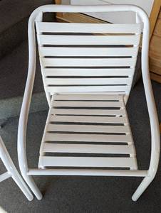lot 92 image: Pair of White Patio Chairs