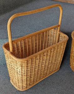 lot 94 image: Woven Magazine Rack and Waste Basket
