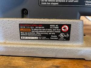 lot 181 image: Craftsman 18 Inch Scroll Saw Model 315.216090