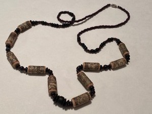 lot 105 image: Hazelnut Twig Bead Necklace