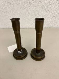 Trench Art Pair of Vases