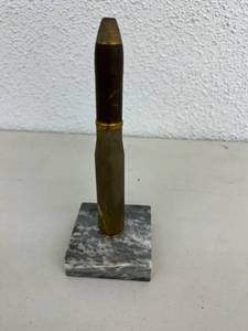 Trench Art Lighter on Marble Base