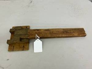 Primitive Wood & Brass Towel Dryer